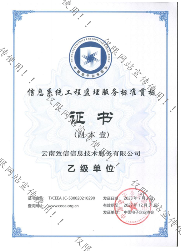 信息系统工程监理服务